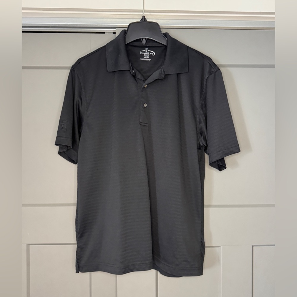 PGA Champions Men's Black Polo Shirt